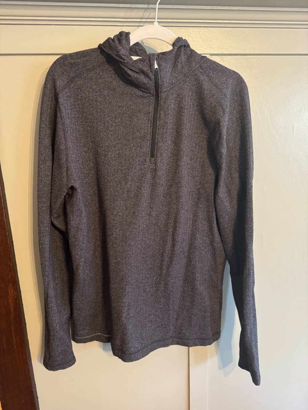 Lululemon Athletica Men's Heather Charcoal Quarter-Zip Hoodie Size L
